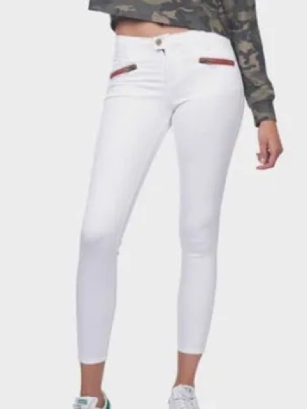 NWOT Etienne Marcel Skinny Jeans with Red Zip Accent - Picture 4 of 9